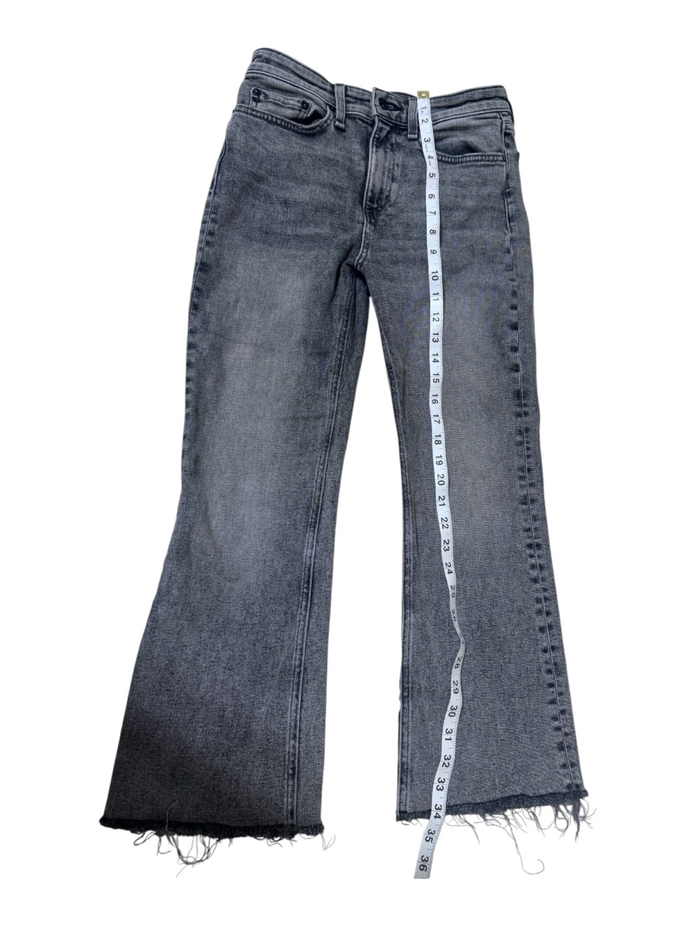 rag & bone Gray Wide Leg High-Rise Jeans - Picture 2 of 7